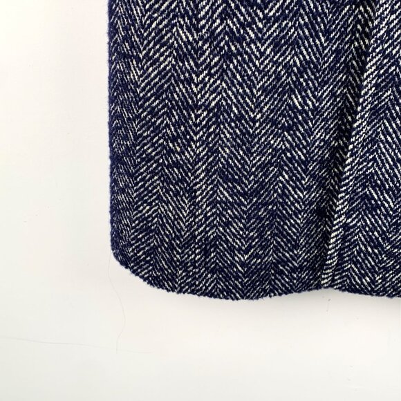 Versace Blue and black woven wool coat - Picture 4 of 7